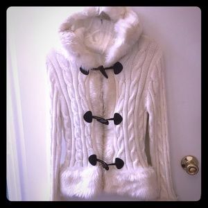 Knit Faux Fur Sweater